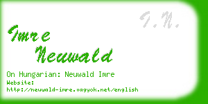 imre neuwald business card